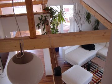 Extravagante Dachgeschosswohnung mit großer Dachterrasse mit Blick Richtung Ravensburger Altstadt, 88212 Ravensburg, Dachgeschosswohnung